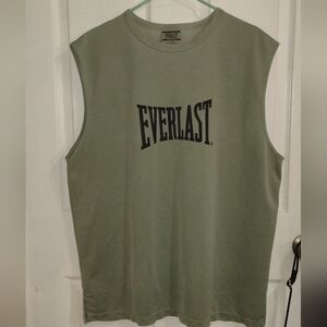Everlast Men's Green Sleeveless Shirt